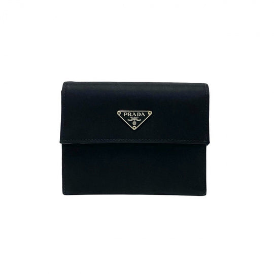 PRADA Tri-fold wallet Nylon black