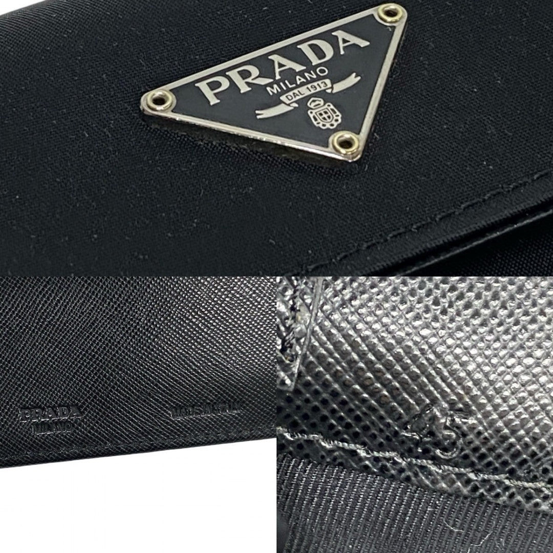 PRADA Tri-fold wallet Nylon black