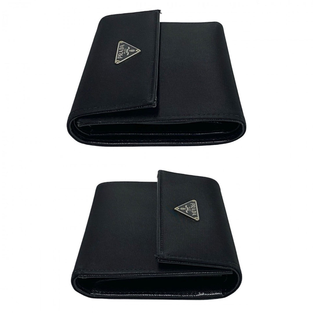 PRADA Tri-fold wallet Nylon black
