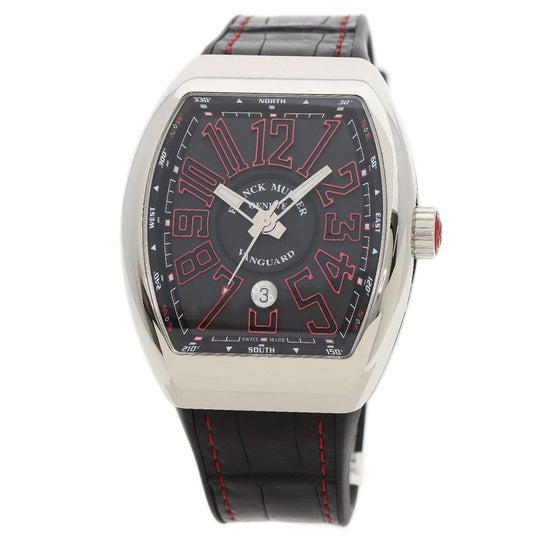 FRANCK MULLER Watches Mechanical Automatic V45SCDT Stainless Steel, Rubber Silver Vanguard black dial mens Used Authentic