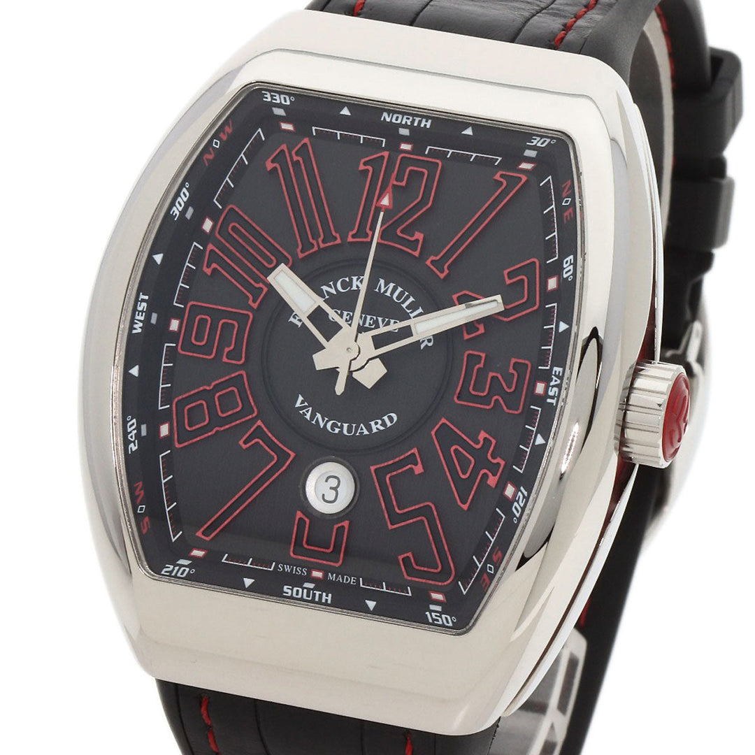 FRANCK MULLER Watches Mechanical Automatic V45SCDT Stainless Steel, Rubber Silver Vanguard black dial mens Used Authentic