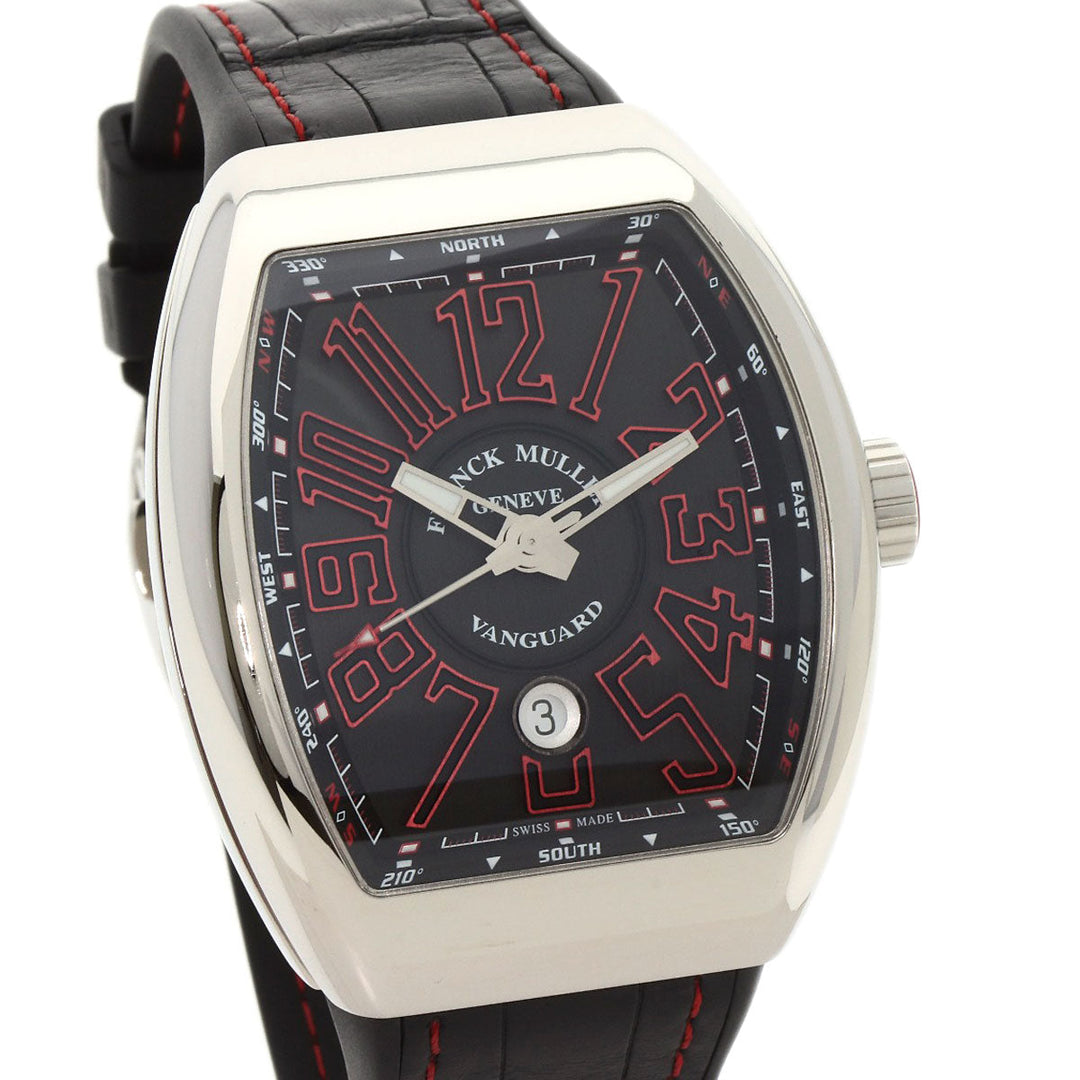 FRANCK MULLER Watches Mechanical Automatic V45SCDT Stainless Steel, Rubber Silver Vanguard black dial mens Used Authentic