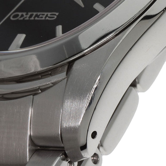 SEIKO Watches Quartz SBGX061 9F62-0AB0 Stainless Steel , Stainless Steel Silver Grand Seiko Round Face black dial mens Used Authentic