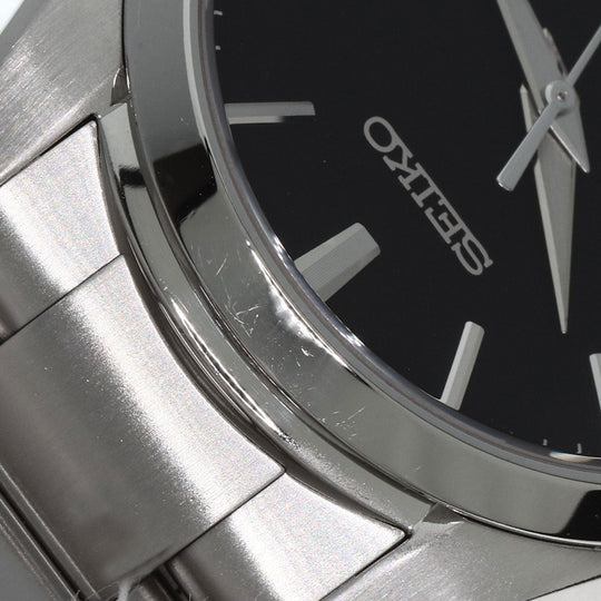SEIKO Watches Quartz SBGX061 9F62-0AB0 Stainless Steel , Stainless Steel Silver Grand Seiko Round Face black dial mens Used Authentic