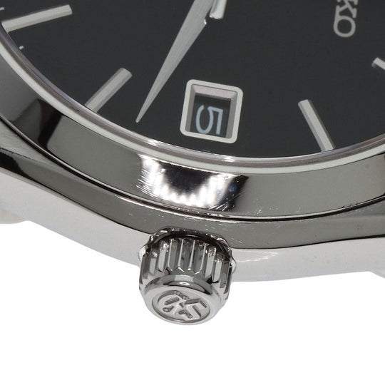 SEIKO Watches Quartz SBGX061 9F62-0AB0 Stainless Steel , Stainless Steel Silver Grand Seiko Round Face black dial mens Used Authentic