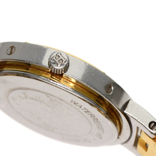 HERMES Watches Quartz Stainless Steel , SSxGP gold Clipper Old Belt Ivory dial Women Used Authentic