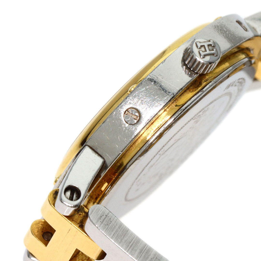 HERMES Watches Quartz Stainless Steel , SSxGP gold Clipper Old Belt Ivory dial Women Used Authentic