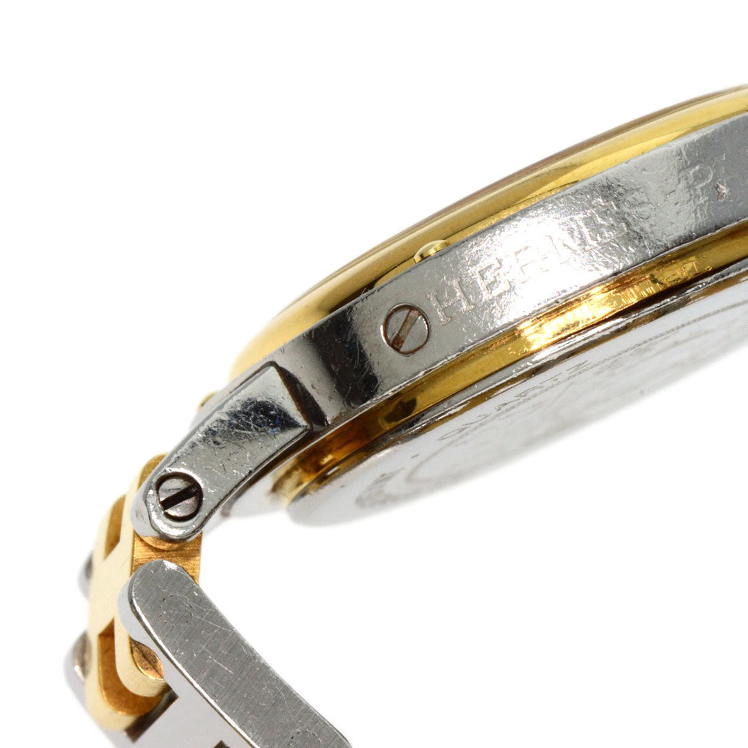 HERMES Watches Quartz Stainless Steel , SSxGP gold Clipper Old Belt Ivory dial Women Used Authentic