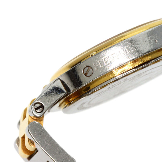 HERMES Watches Quartz Stainless Steel , SSxGP gold Clipper Old Belt Ivory dial Women Used Authentic