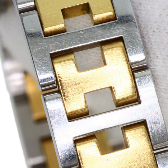 HERMES Watches Quartz Stainless Steel , SSxGP gold Clipper Old Belt Ivory dial Women Used Authentic