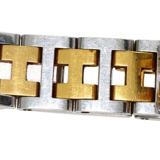 HERMES Watches Quartz Stainless Steel , SSxGP gold Clipper Old Belt Ivory dial Women Used Authentic