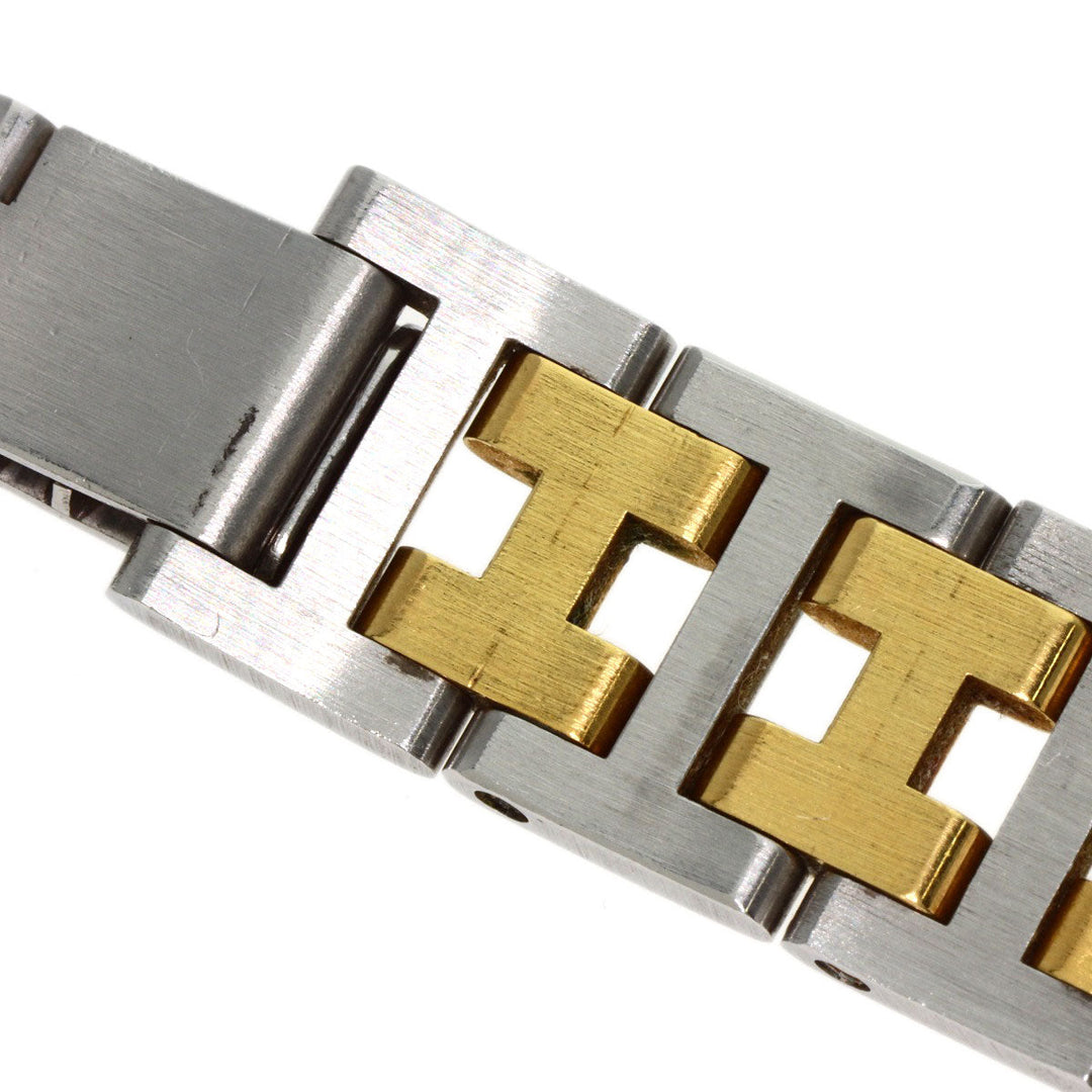 HERMES Watches Quartz Stainless Steel , SSxGP gold Clipper Old Belt Ivory dial Women Used Authentic