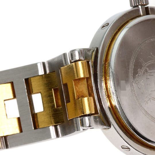 HERMES Watches Quartz Stainless Steel , SSxGP gold Clipper Old Belt Ivory dial Women Used Authentic