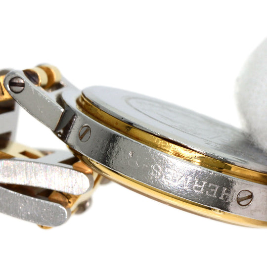 HERMES Watches Quartz Stainless Steel , SSxGP gold Clipper Old Belt Ivory dial Women Used Authentic