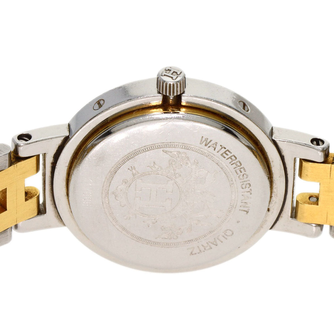 HERMES Watches Quartz Stainless Steel , SSxGP gold Clipper Old Belt Ivory dial Women Used Authentic