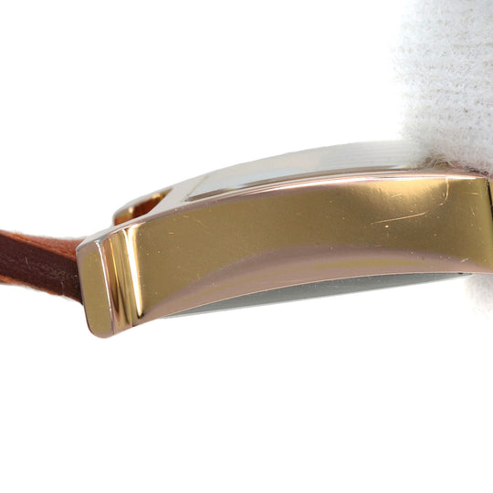 HERMES Watches Quartz HH1.101 PGP, leather gold H watch mini white dial Women Used Authentic