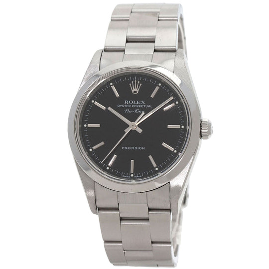 ROLEX Watches Mechanical Automatic 14000 Stainless Steel Silver Air king black dial