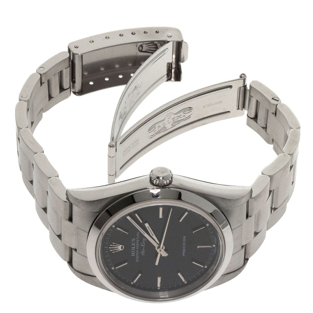 ROLEX Watches Mechanical Automatic 14000 Stainless Steel Silver Air king black dial