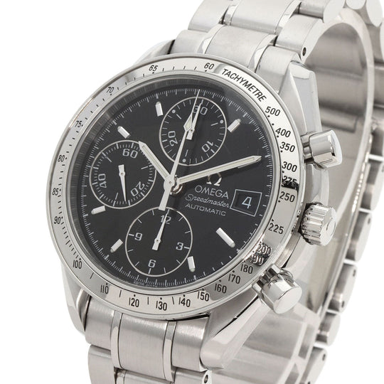 OMEGA Watches Mechanical Automatic 3513.50 Stainless Steel , Stainless Steel Silver Speedmaster Date black dial mens Used Authentic
