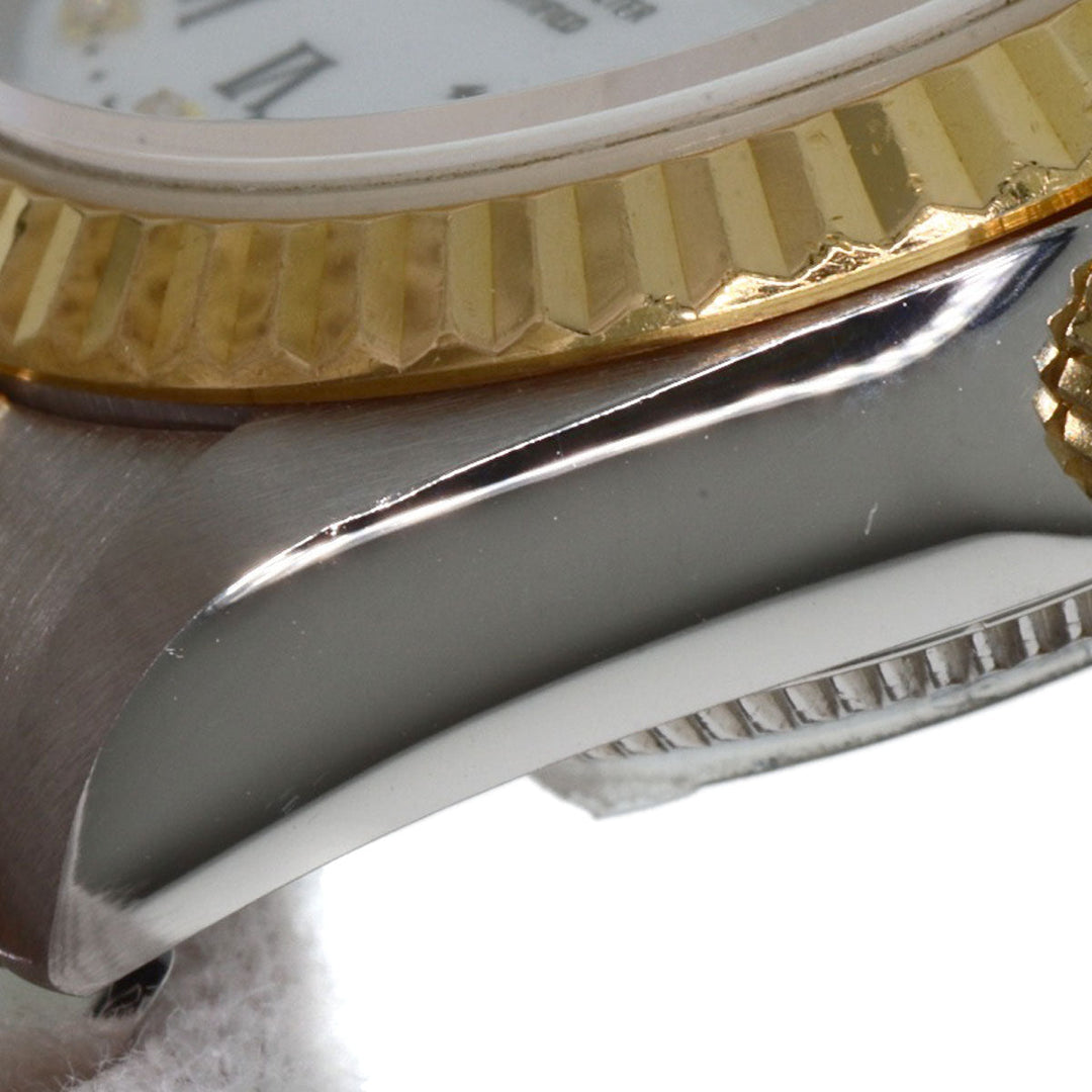 ROLEX Watches Mechanical Automatic 69173G Stainless Steel , SSxK18YG gold Datejust 10P Diamond Small Point white dial Women Used Authentic