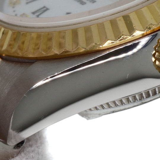 ROLEX Watches Mechanical Automatic 69173G Stainless Steel , SSxK18YG gold Datejust 10P Diamond Small Point white dial Women Used Authentic
