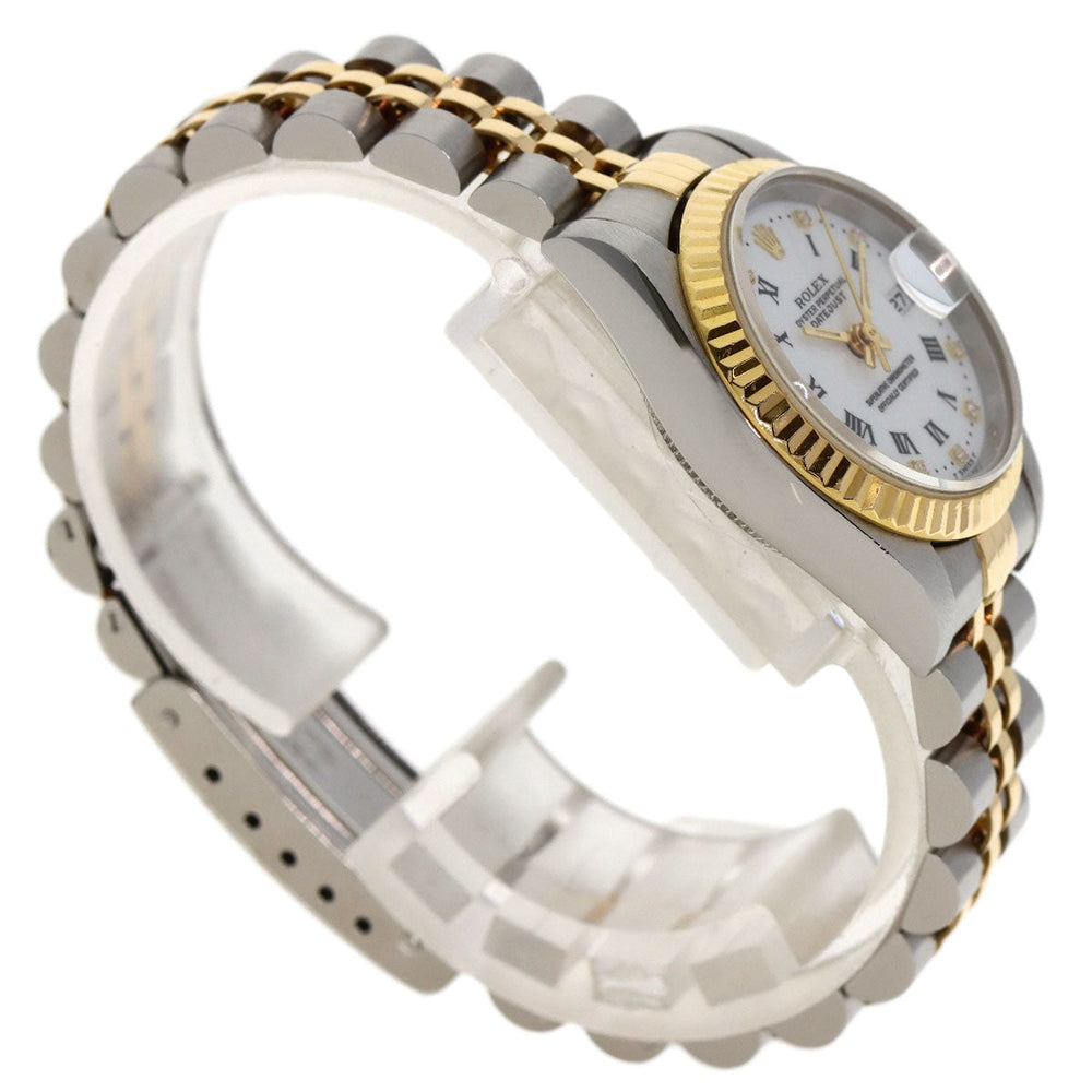 ROLEX Watches Mechanical Automatic 69173G Stainless Steel , SSxK18YG gold Datejust 10P Diamond Small Point white dial Women Used Authentic