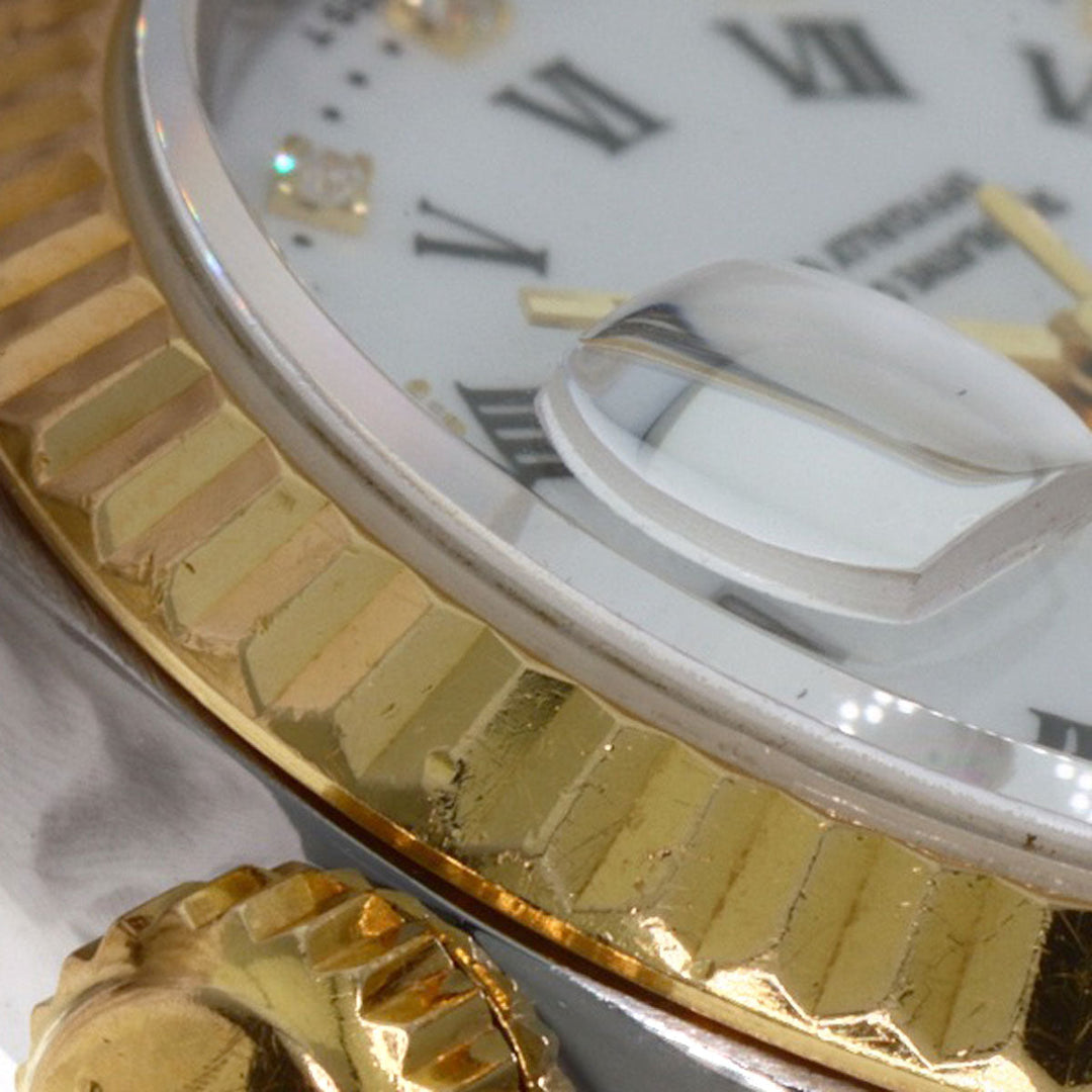ROLEX Watches Mechanical Automatic 69173G Stainless Steel , SSxK18YG gold Datejust 10P Diamond Small Point white dial Women Used Authentic