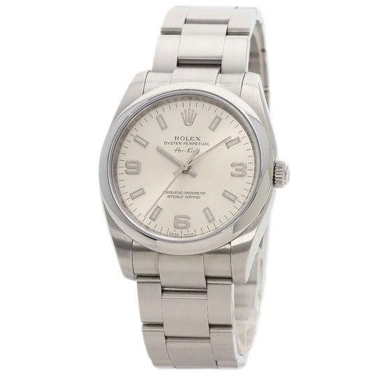 ROLEX Watches Mechanical Automatic 114200 Stainless Steel , Stainless Steel Silver Air king Silver dial mens Used Authentic