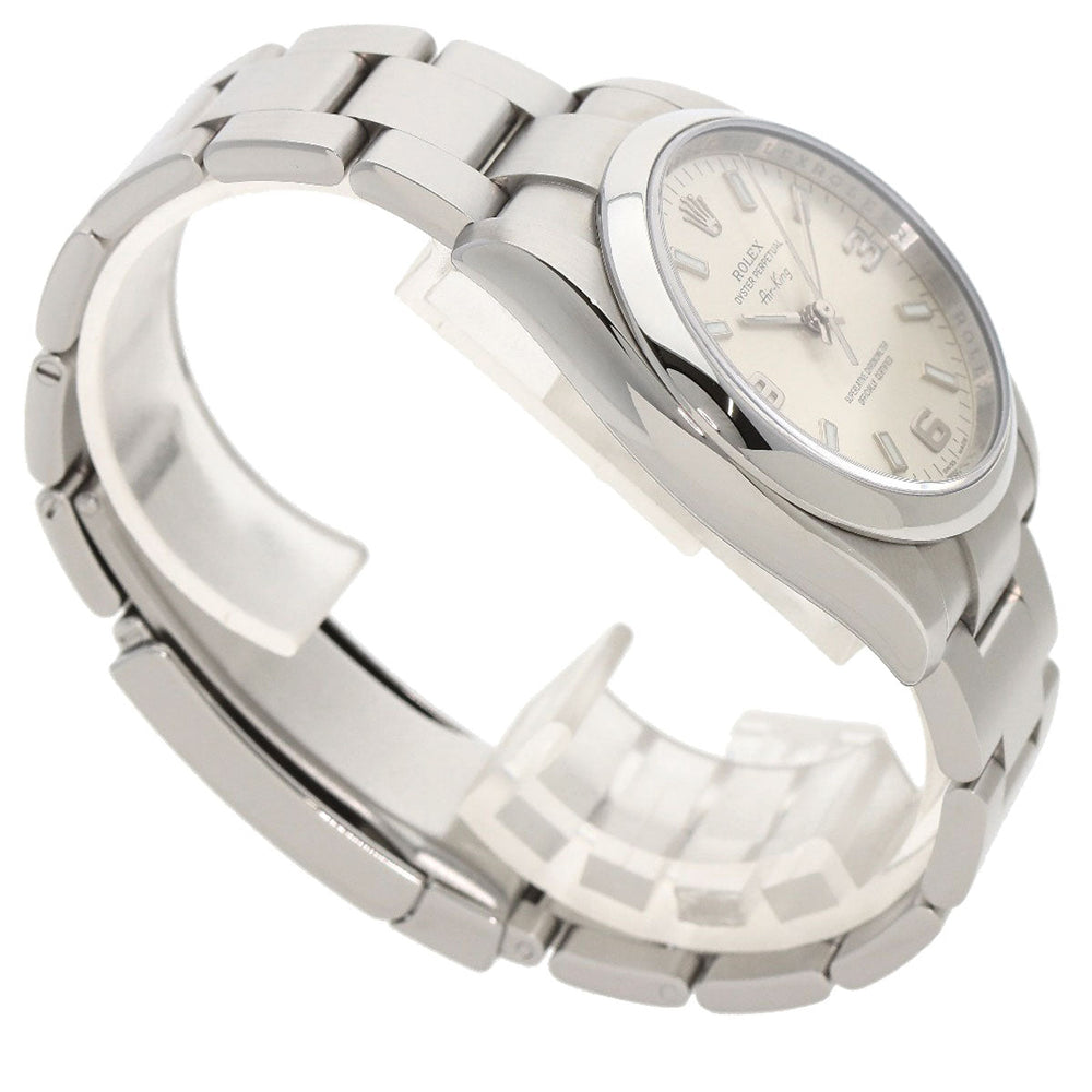ROLEX Watches Mechanical Automatic 114200 Stainless Steel , Stainless Steel Silver Air king Silver dial mens Used Authentic