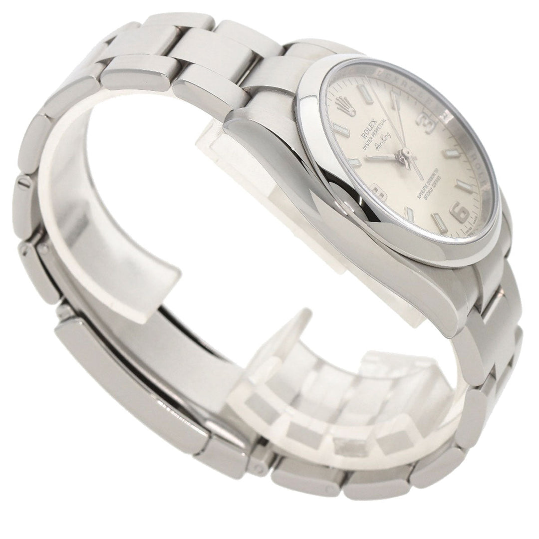 ROLEX Watches Mechanical Automatic 114200 Stainless Steel , Stainless Steel Silver Air king Silver dial mens Used Authentic