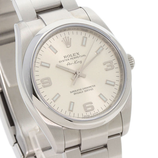 ROLEX Watches Mechanical Automatic 114200 Stainless Steel , Stainless Steel Silver Air king Silver dial mens Used Authentic