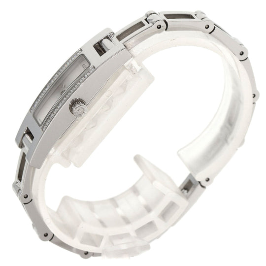GUCCI Watches Quartz 3900L Stainless Steel , Stainless Steel Silver Diamond Bezel Silver dial Women Used Authentic