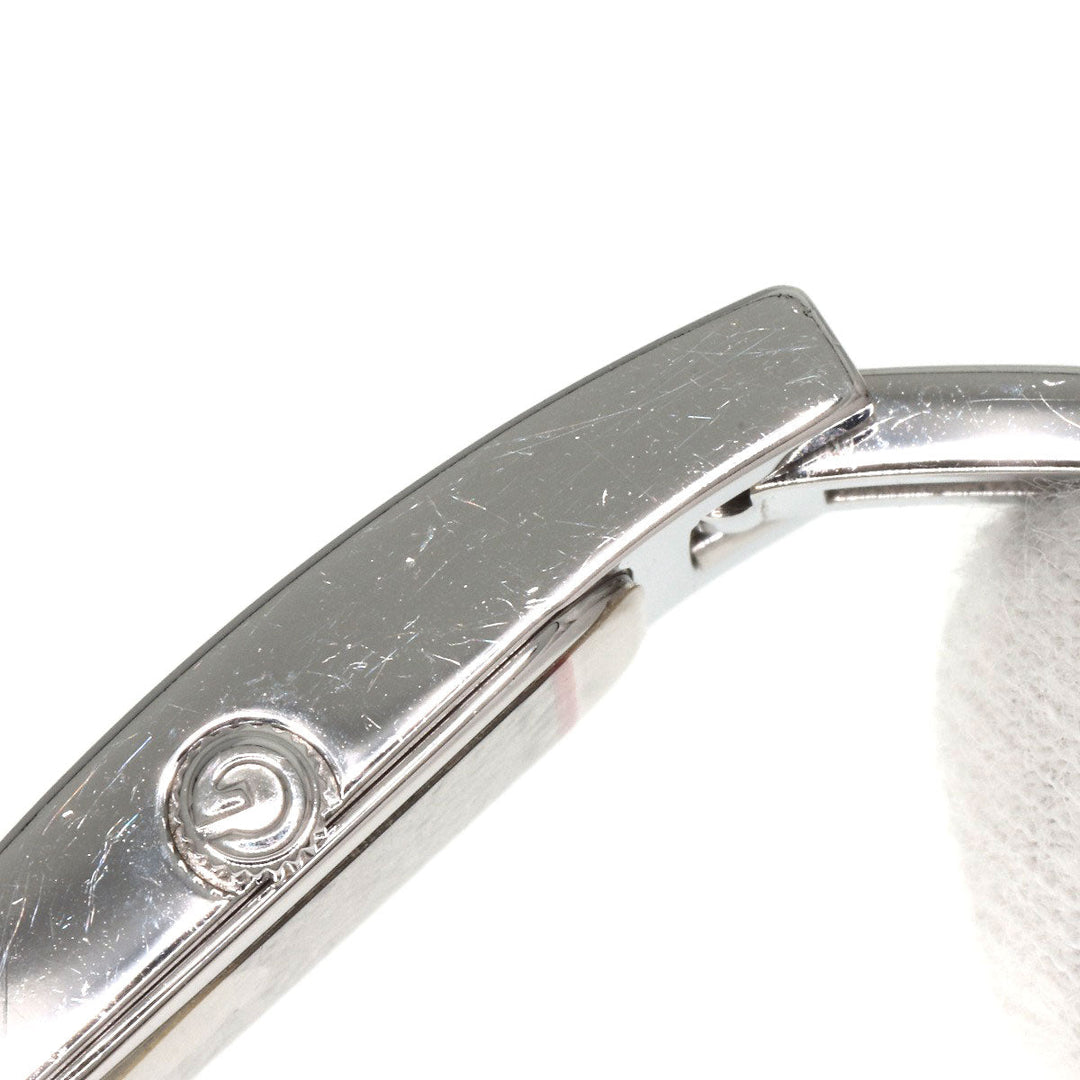 GUCCI Watches Quartz 3900L Stainless Steel , Stainless Steel Silver Diamond Bezel Silver dial Women Used Authentic