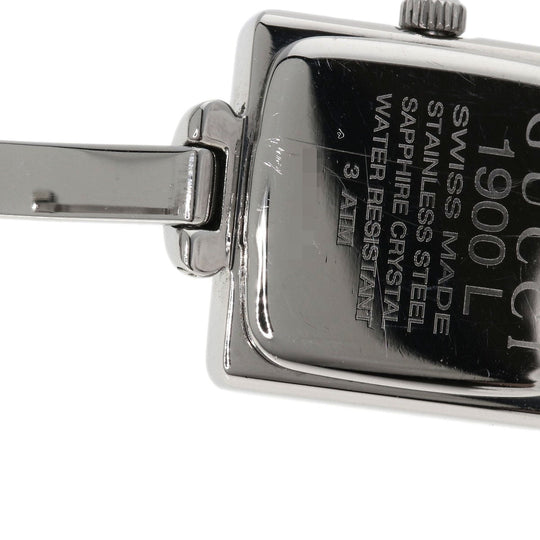 GUCCI Watches Quartz Stainless Steel , Stainless Steel Silver 1900L black dial Women Used Authentic