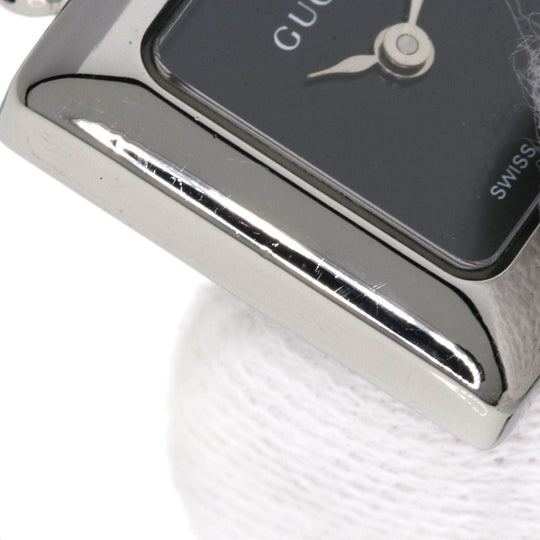 GUCCI Watches Quartz Stainless Steel , Stainless Steel Silver 1900L black dial Women Used Authentic