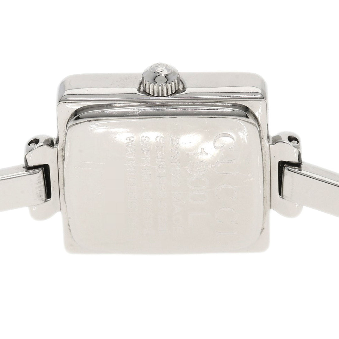 GUCCI Watches Quartz Stainless Steel , Stainless Steel Silver 1900L black dial Women Used Authentic