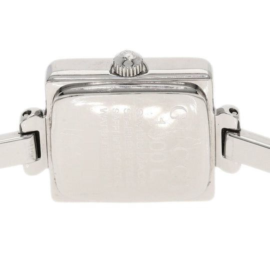 GUCCI Watches Quartz Stainless Steel , Stainless Steel Silver 1900L black dial Women Used Authentic