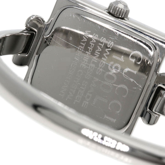 GUCCI Watches Quartz Stainless Steel , Stainless Steel Silver 1900L black dial Women Used Authentic