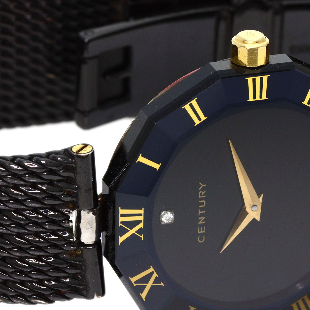 CENTURY Watches Quartz Stainless Steel , Stainless Steel black Time gem black dial Women Used Authentic