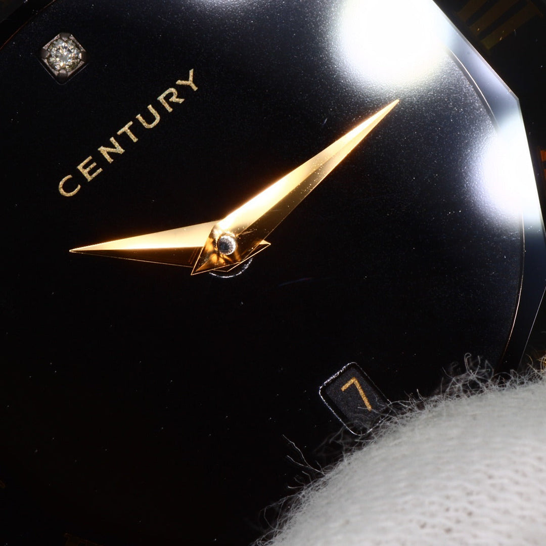 CENTURY Watches Quartz Stainless Steel , Stainless Steel black Time gem black dial Women Used Authentic