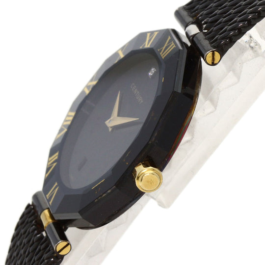 CENTURY Watches Quartz Stainless Steel , Stainless Steel black Time gem black dial Women Used Authentic