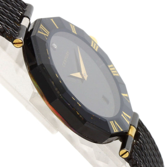 CENTURY Watches Quartz Stainless Steel , Stainless Steel black Time gem black dial Women Used Authentic
