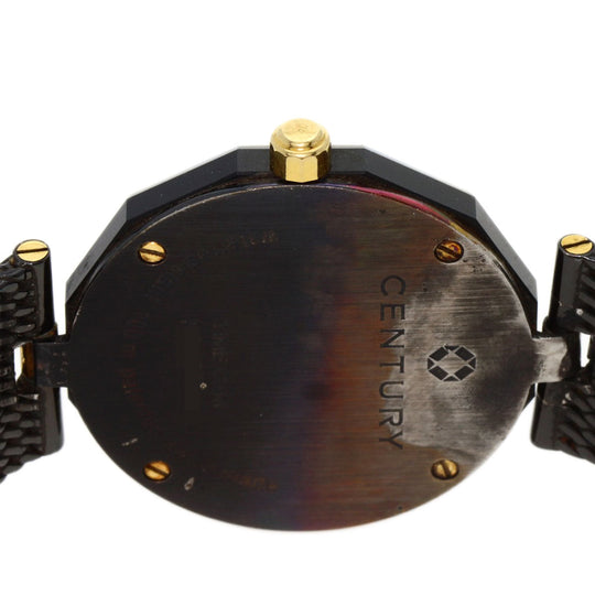 CENTURY Watches Quartz Stainless Steel , Stainless Steel black Time gem black dial Women Used Authentic