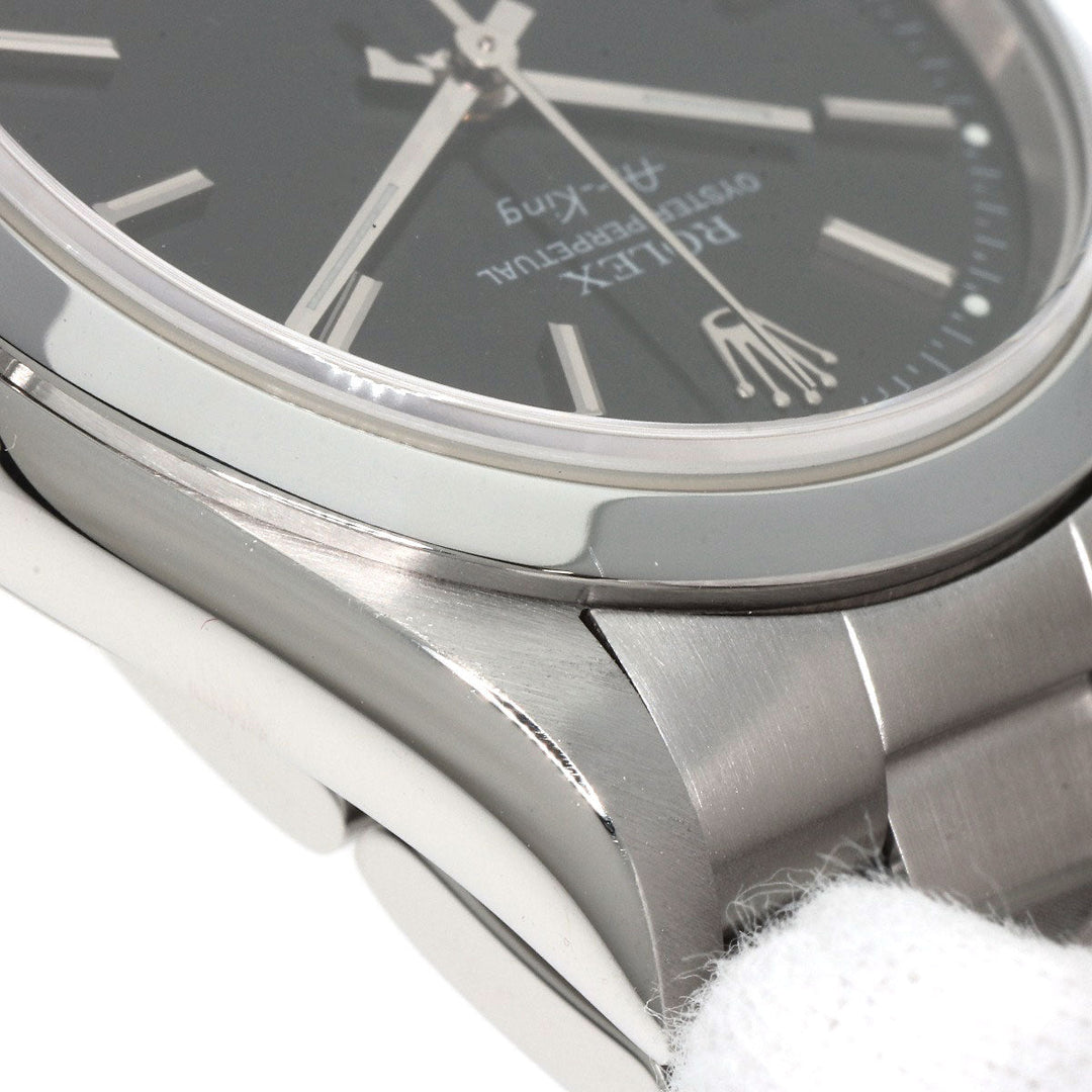 ROLEX Watches Mechanical Automatic 14000M Stainless Steel Silver Air king black dial