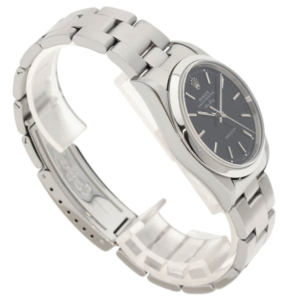ROLEX Watches Mechanical Automatic 14000M Stainless Steel Silver Air king black dial