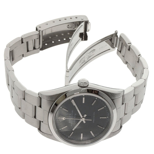 ROLEX Watches Mechanical Automatic 14000M Stainless Steel Silver Air king black dial
