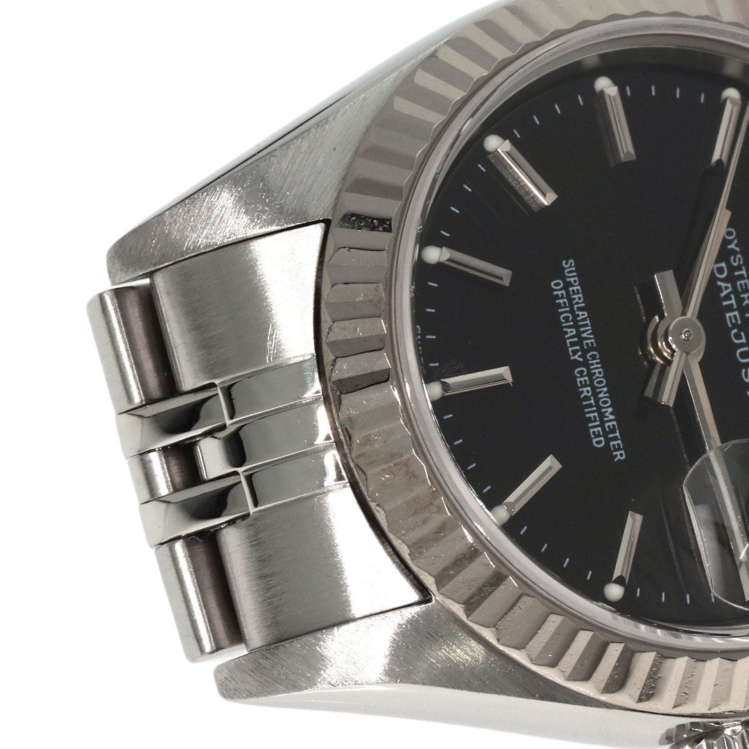 ROLEX Watches Mechanical Automatic 79174 Stainless Steel , Stainless Steel , K18WG Silver Datejust black dial Women Used Authentic