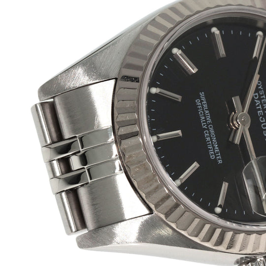 ROLEX Watches Mechanical Automatic 79174 Stainless Steel , Stainless Steel , K18WG Silver Datejust black dial Women Used Authentic
