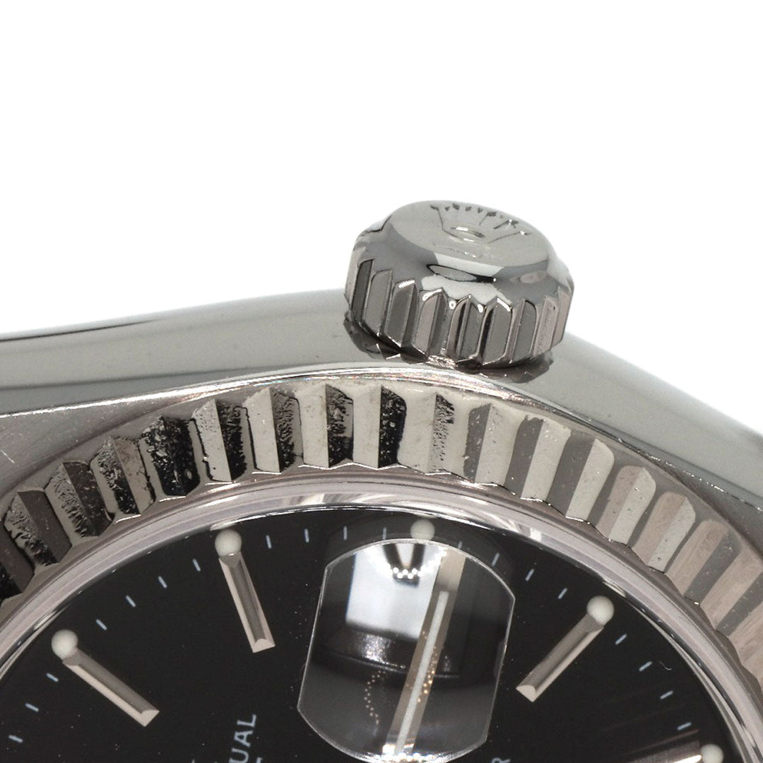 ROLEX Watches Mechanical Automatic 79174 Stainless Steel , Stainless Steel , K18WG Silver Datejust black dial Women Used Authentic
