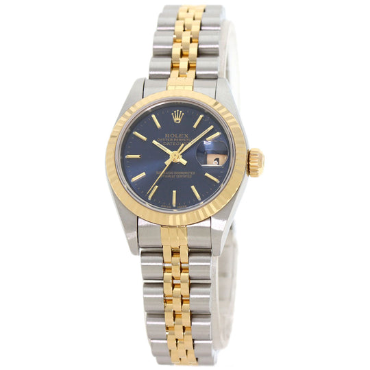 ROLEX Watches Mechanical Automatic 79173 Stainless Steel , SSxK18YG gold Datejust blue dial Women Used Authentic